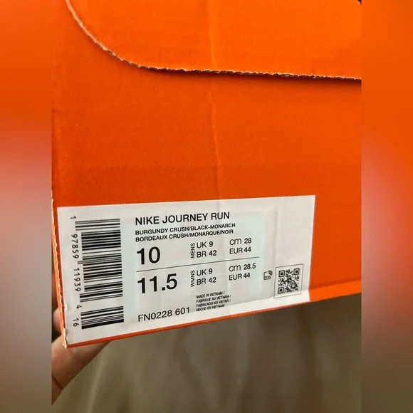 Nike Journey Run "Burgundy Crush" Running Shoes Sneakers FN0228-601 Men’s Sz 10 - Picture 5 of 5